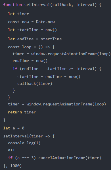 setTimeout、setInterval、requestAnimationFrame3